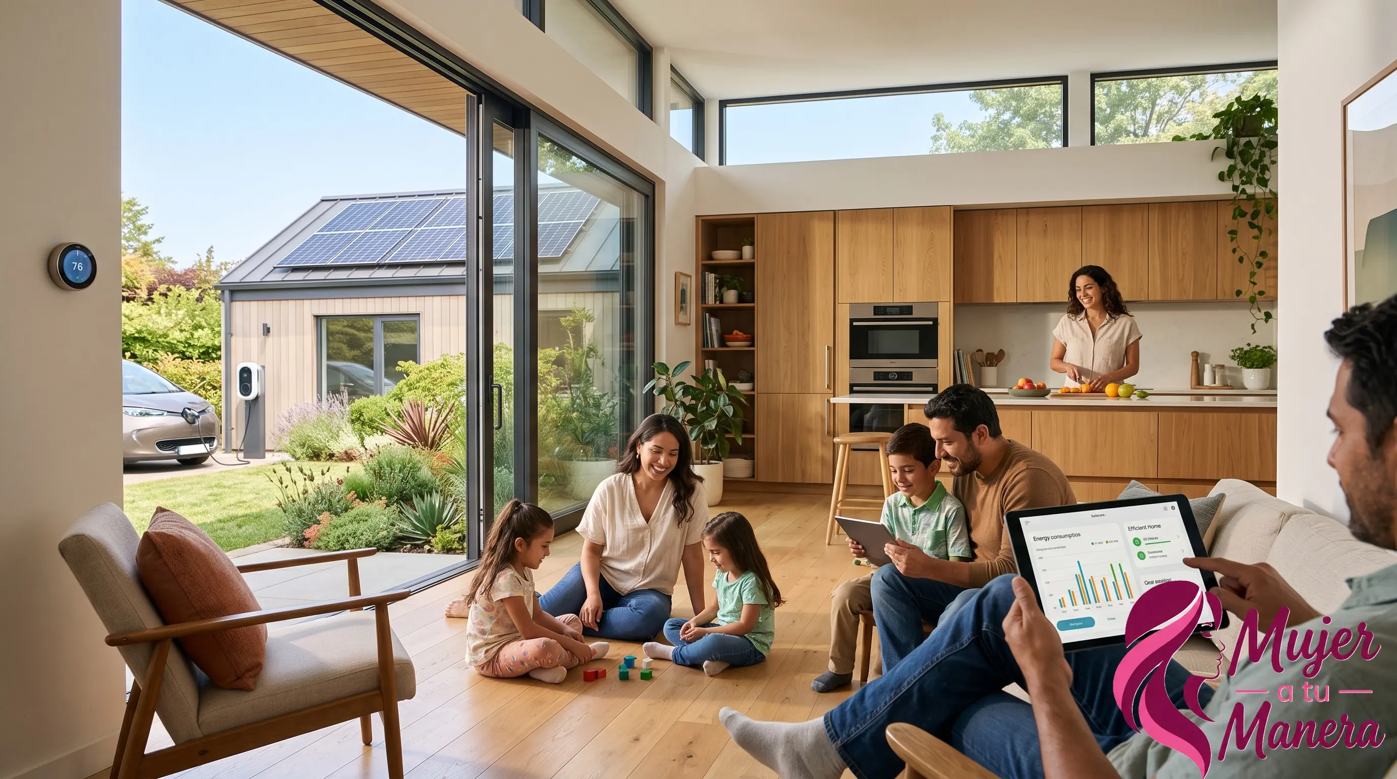 Cocina moderna y bien organizada con pequeños electrodomésticos que facilitan el día a día
